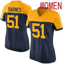 Women Green Bay Packers #51 Krys Barnes Navy Nike Game Player NFL Jersey